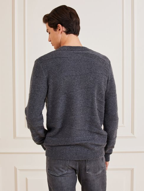 Pull En Laine Mélangée Marciano Marron Multi Guess