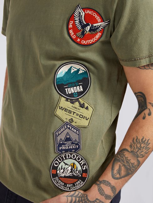 T-shirt Patch Vert Guess