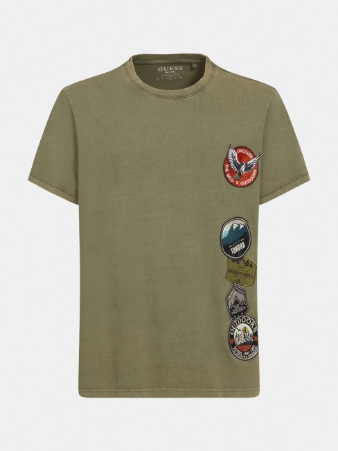 T-shirt Patch Vert Guess