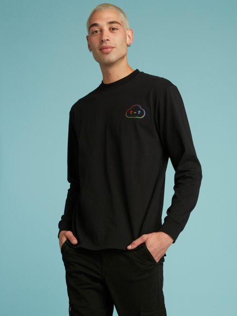 T-shirt Noir Imprimé Guess