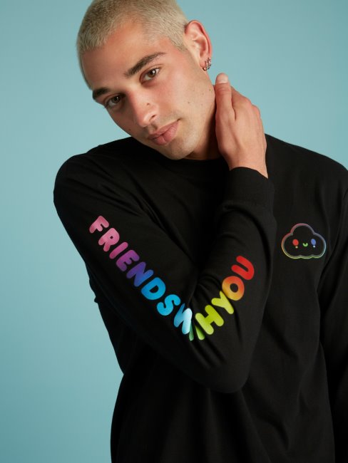 T-shirt Noir Imprimé Guess