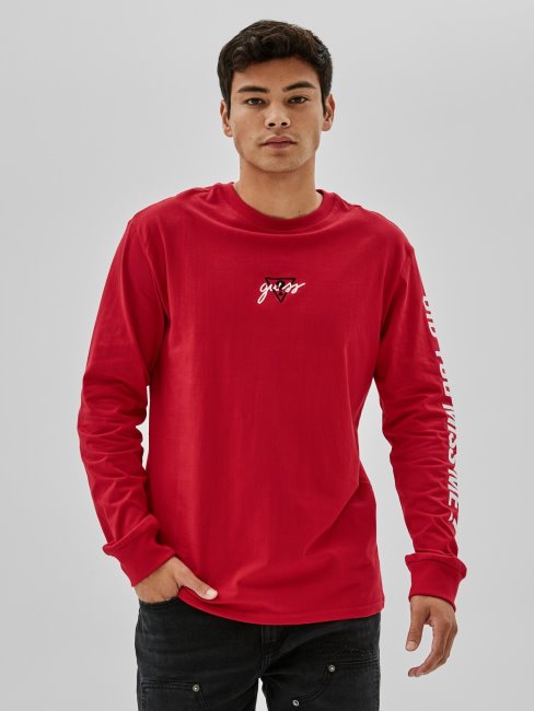 Sweat Guess à Imprimé Arrière Bordeaux