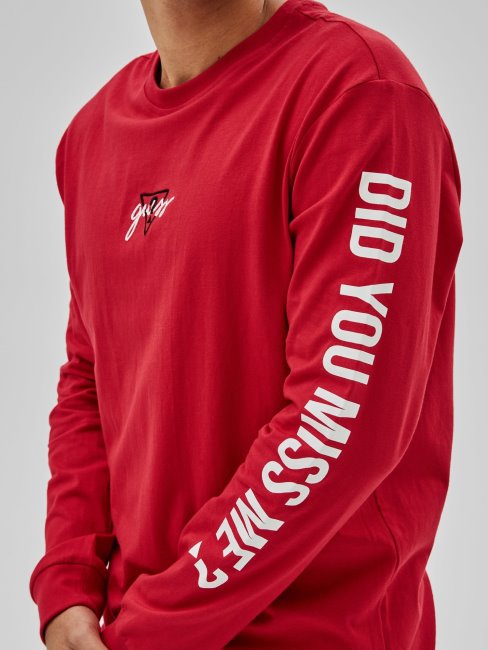 Sweat Guess à Imprimé Arrière Bordeaux