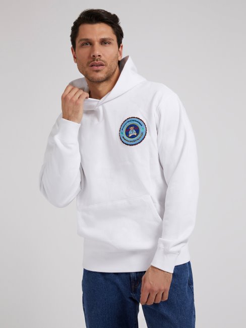 Sweat à Capuche Blanc Guess