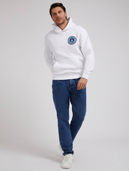 Sweat à Capuche Blanc Guess