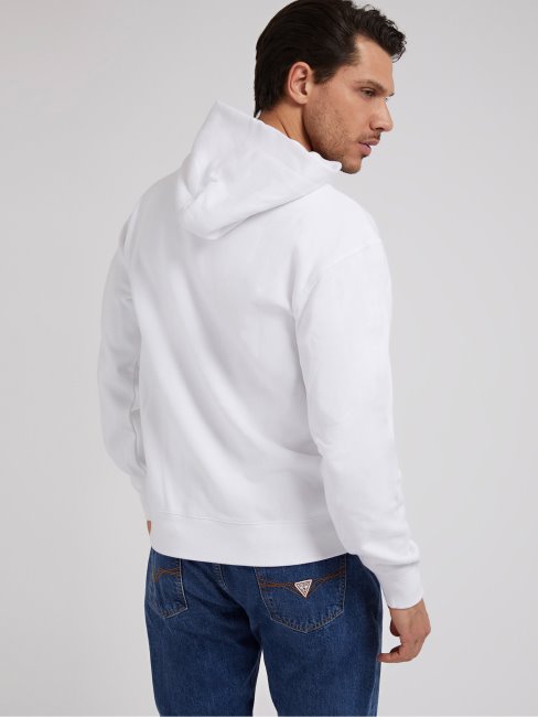 Sweat à Capuche Blanc Guess