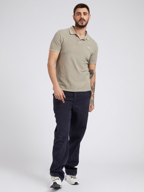 Polo Guess Avec Logo Sur Le Devant Gris