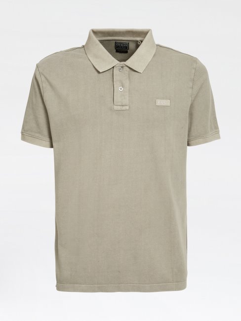 Polo Guess Avec Logo Sur Le Devant Gris