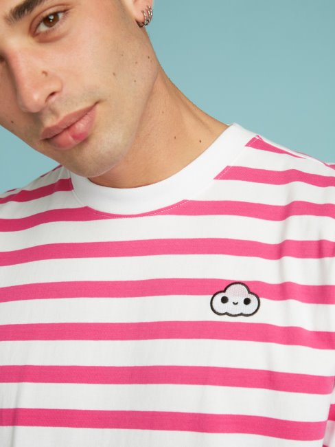 Tee Shirt Guess Rose à Rayures