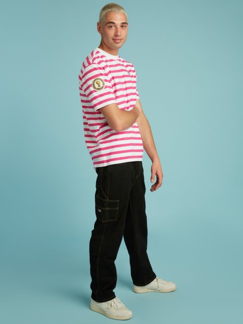 Tee Shirt Guess Rose à Rayures