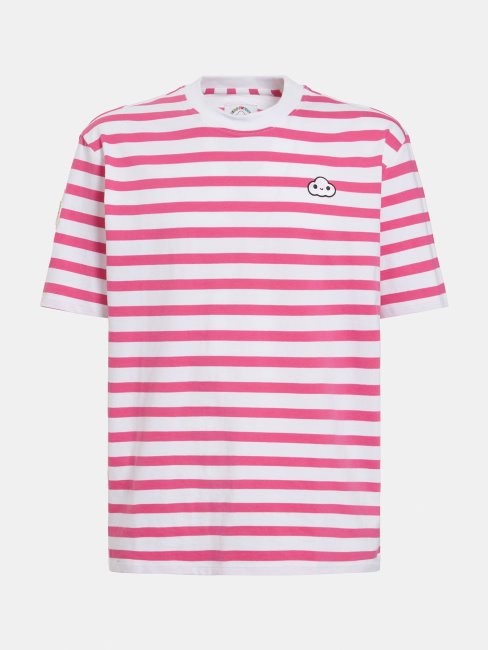 Tee Shirt Guess Rose à Rayures