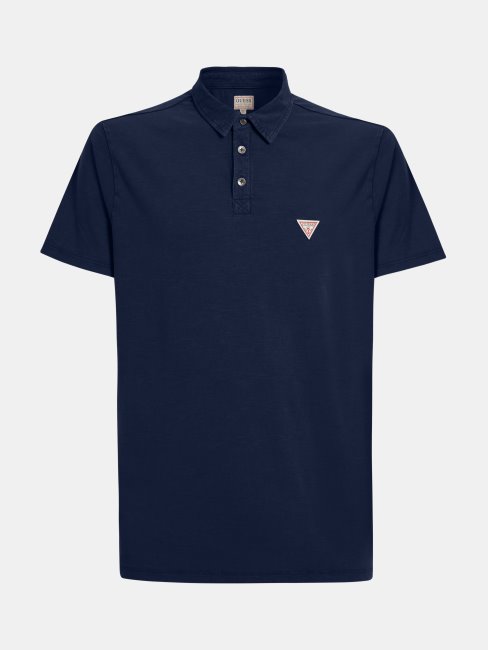 Polo Bleu Triangle Logo Guess