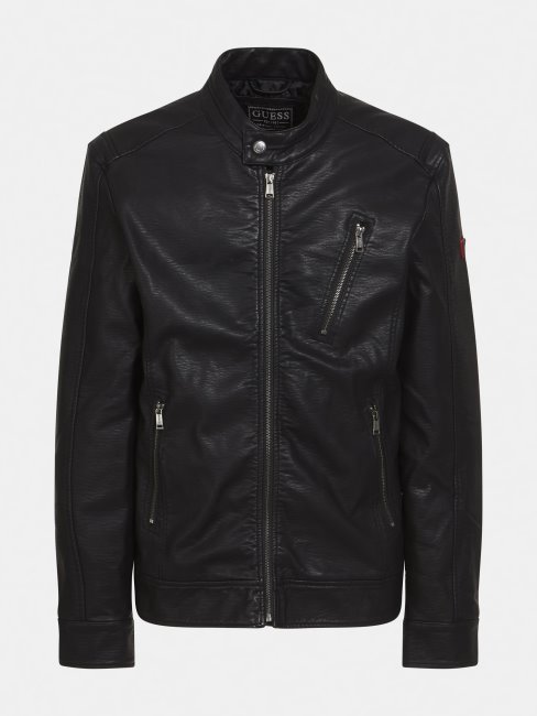 Guess Veste De Motard En Similicuir Noir