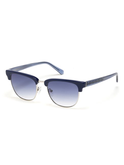 Lunettes De Soleil Browline Bleu Guess