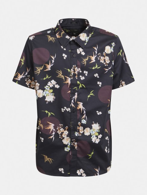 Chemise Noire Multi Imprimés Guess