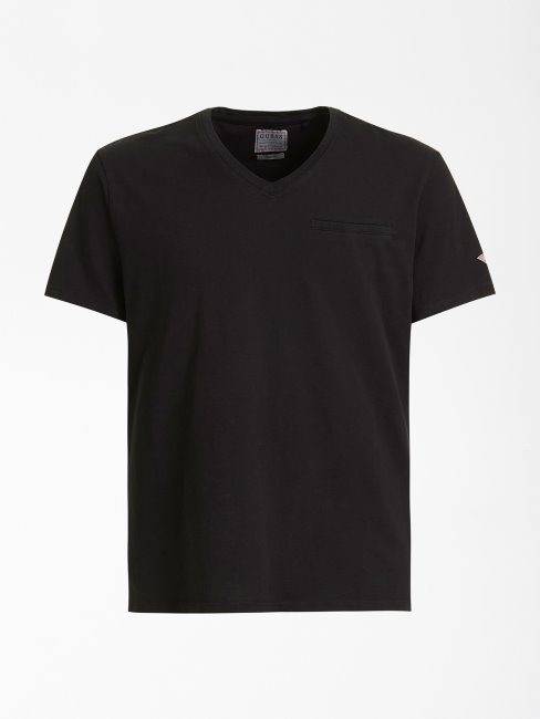 Tee Shirt Col Rond Guess Noir