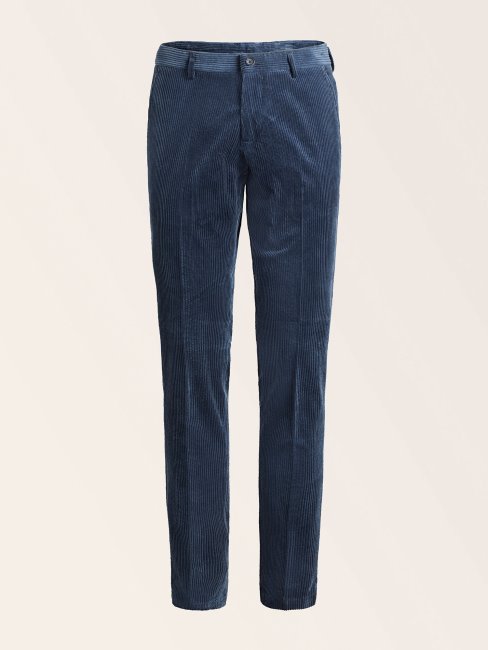 Pantalon Bleu En Velours Côtelé Guess Marciano