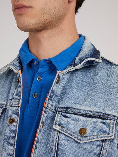 Veste En Jean Coupe Oversize Rembourrée Guess Bleu