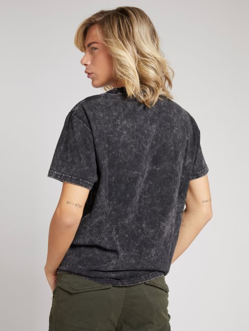 T-shirt Noir à Logo Sur Le Devant