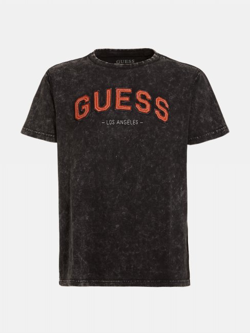 T-shirt Noir à Logo Sur Le Devant