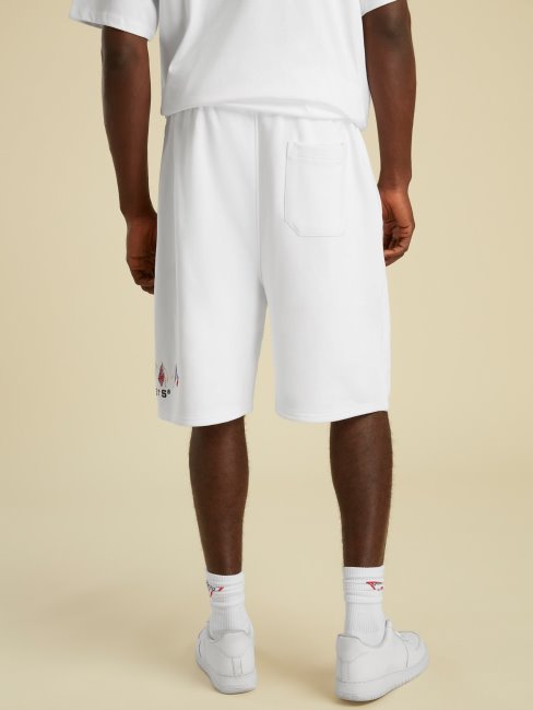 Guess Short à Cordon Logo Blanc