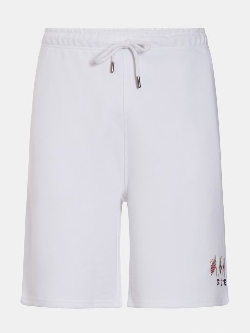 Guess Short à Cordon Logo Blanc