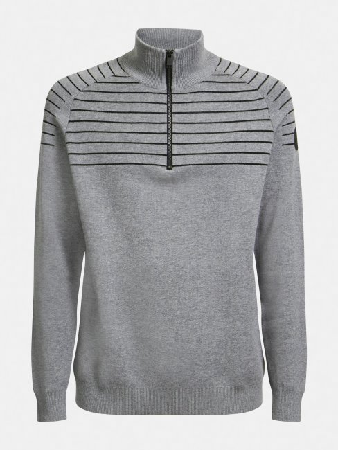 Pull Guess Col Zippé Gris