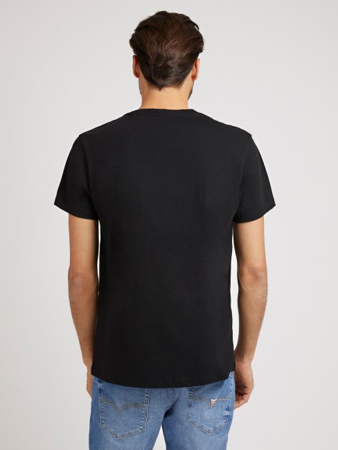 T-shirt Imprimé Devant Guess Noir