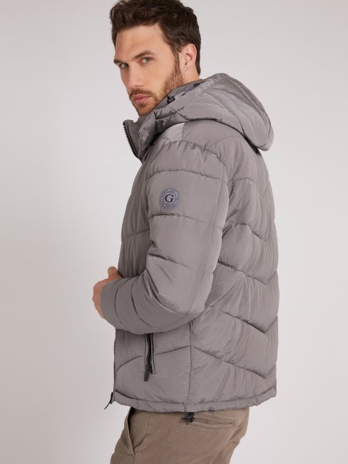 Doudoune Guess Grise à Capuche