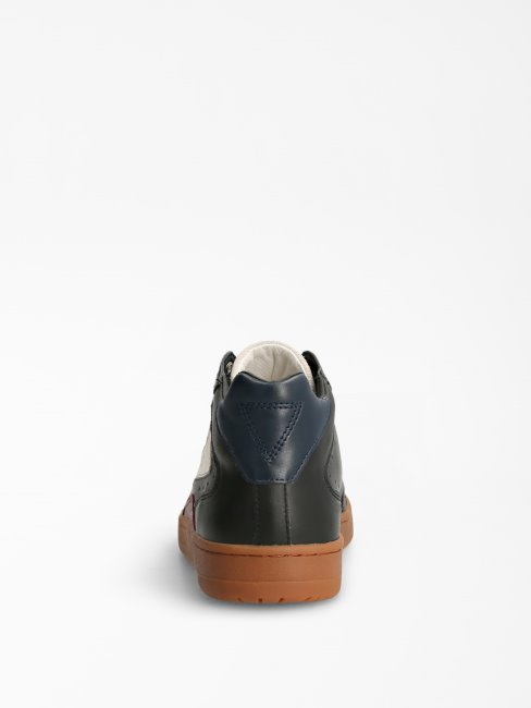 Paniers Montantes Guess Pesaro En Cuir Véritable Noir