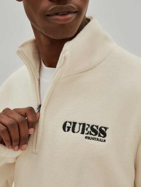 Sweat Zippé Guess Blanc