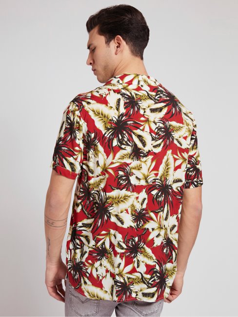 Chemise Rouge Imprimé Multi All Over Guess
