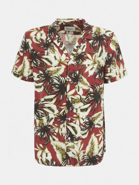 Chemise Rouge Imprimé Multi All Over Guess