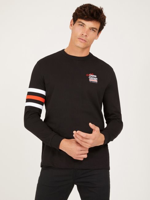 Tee Shirt Guess Noir Manches Longues