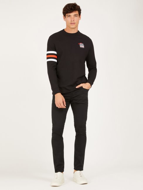 Tee Shirt Guess Noir Manches Longues