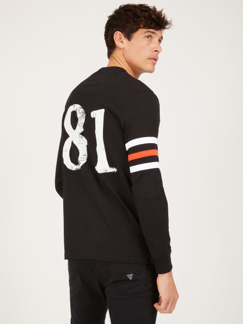 Tee Shirt Guess Noir Manches Longues