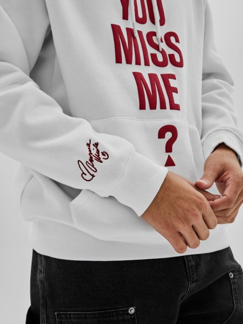 Sweat Blanc Imprimé Devant Guess