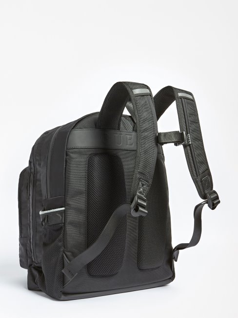 Guess Tech Sac à Dos Essentiel Poche Avant Noir