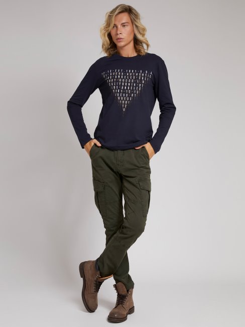 T-shirt Imprimé Devant Bleu Guess