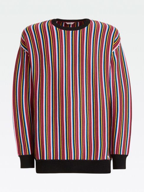 Pull Motif Rayé Multicolore Motif Guess