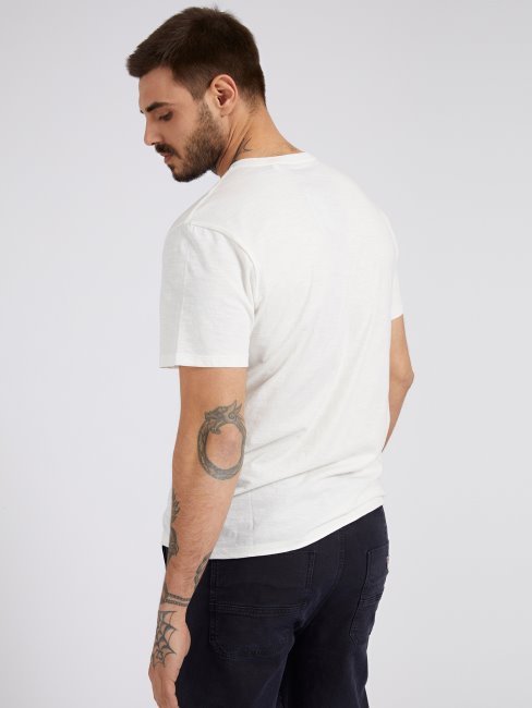 T-shirt Devant Imprimé Blanc Guess