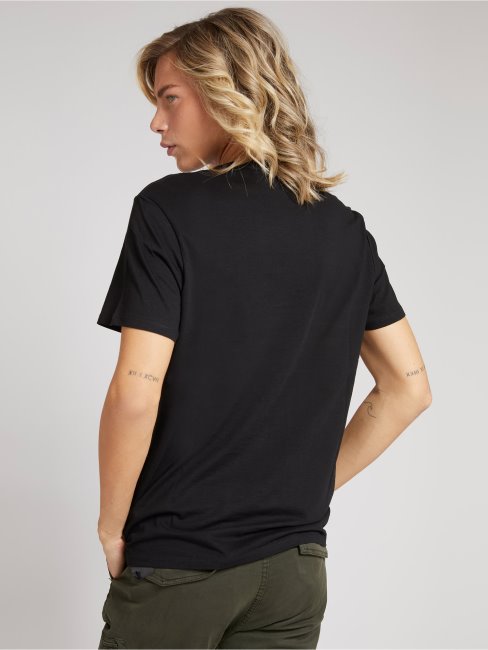 T-shirt Imprimé Devant Guess Noir