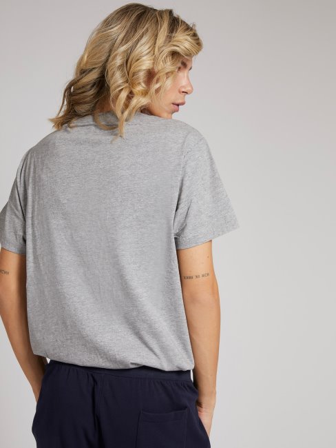 Tee Shirt Gris Logo Devant Guess