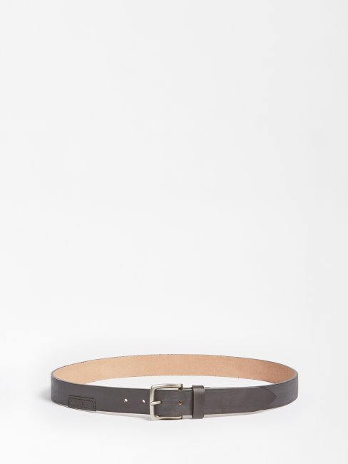 Ceinture En Cuir Véritable Guess Noir