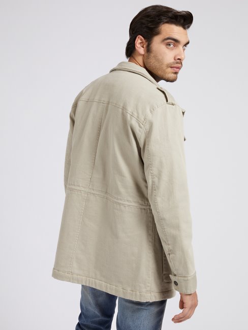 Guess Veste Matelassée Grise Poches Devant