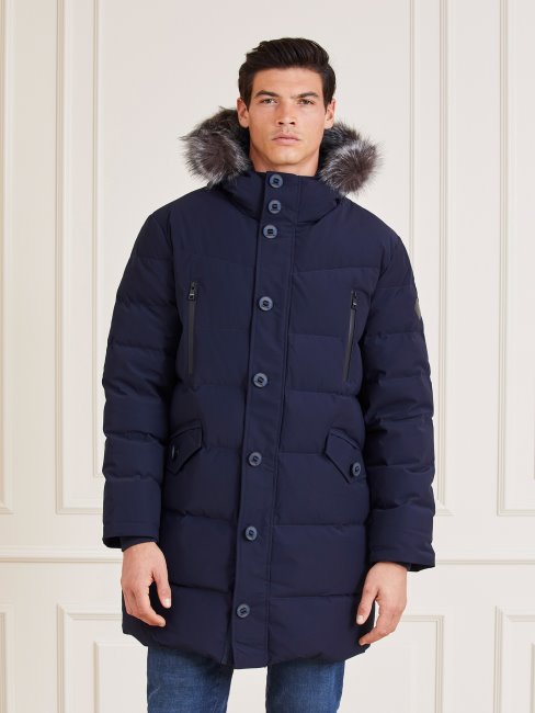 Veste Matelassée En Duvet Véritable Marciano Bleu Clair