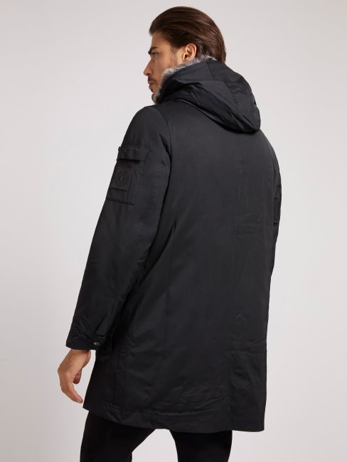 Guess Parka Poches Devant Noir