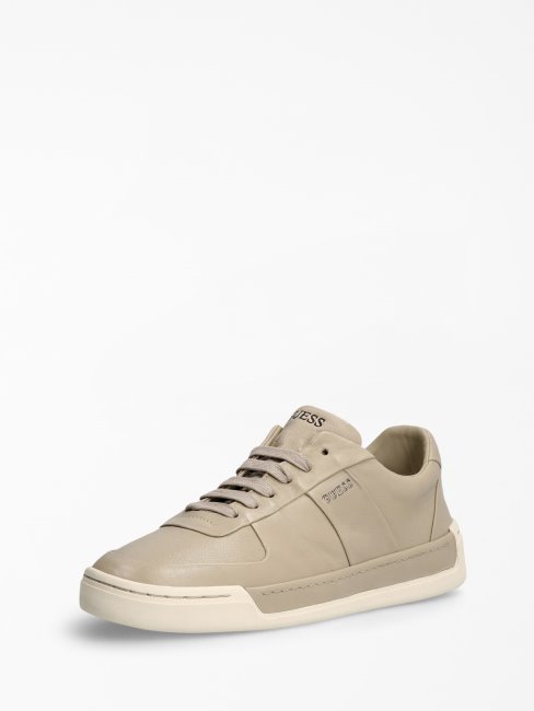 Sneaker Gris Multi Strave En Cuir Véritable Guess