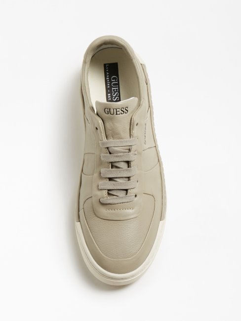 Sneaker Gris Multi Strave En Cuir Véritable Guess