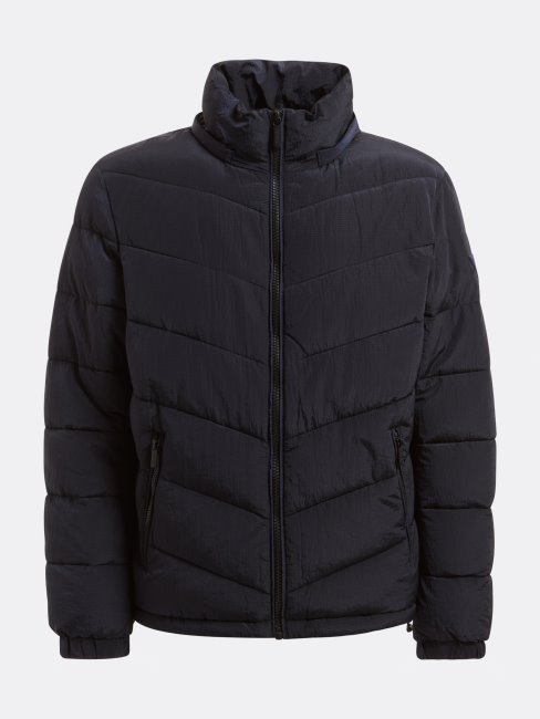 Doudoune Bleue Avec Capuche Guess